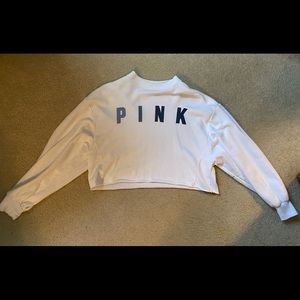 White and blue crop top from PINK